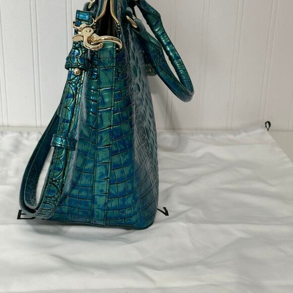 Brahmin Medium Duxbury Satchel In Peacock Melbourne Leather - Picture 7 of 15